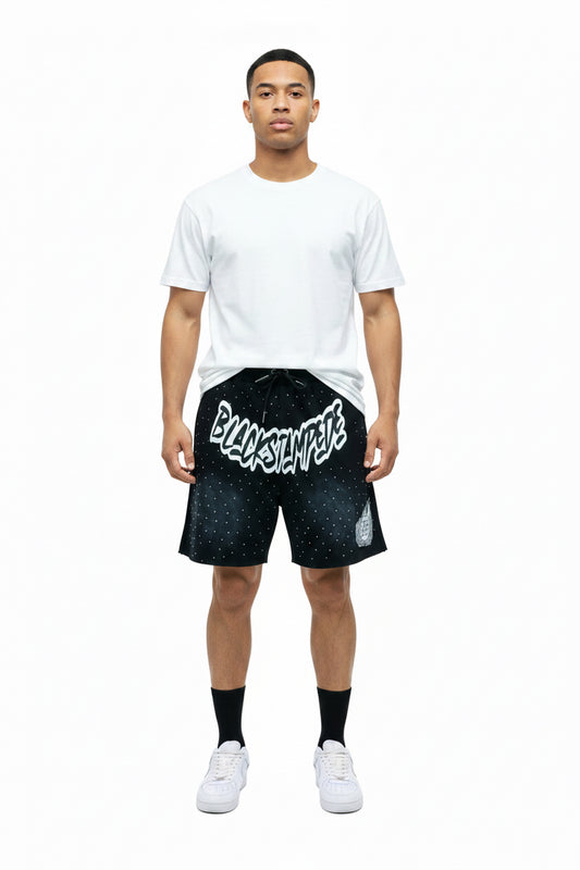 BlackStampede Rhinestone summer shorts