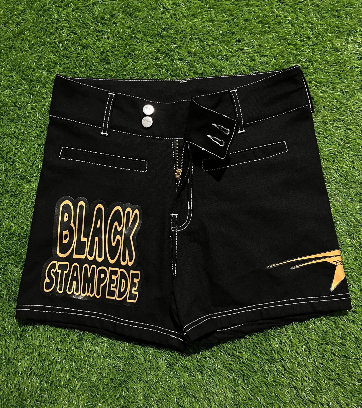 Women's BlackStampede Signiture Denim shorts